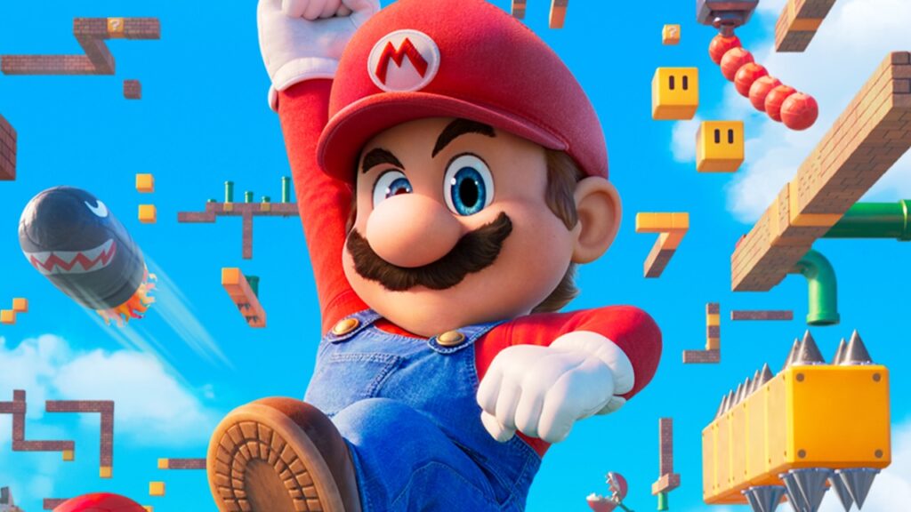 Super Mario di Super Mario Bros. Il Film mentre salta