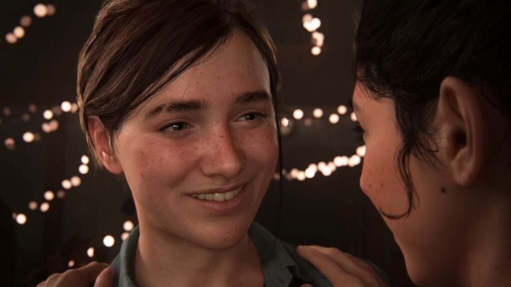 Ellie di The Last of Us Parte 2 sorridente