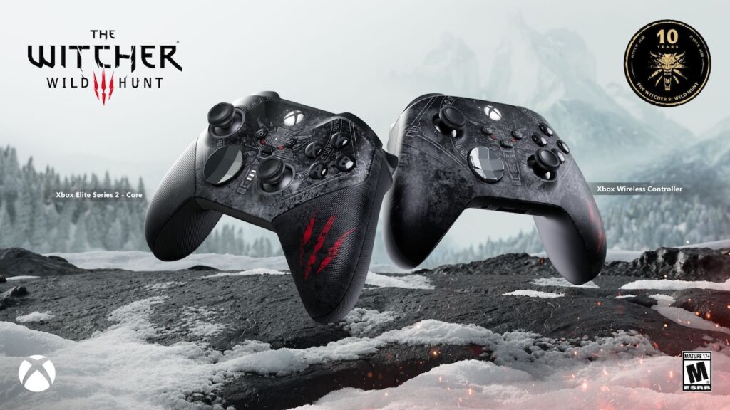 Due controller Xbox in edizione limitata di The Witcher 3: Wild Hunt