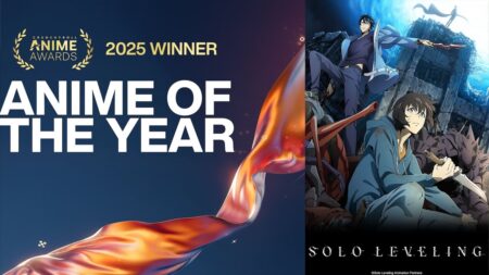 Il logo dei Crunchyroll Anime Awards 2025 con i protagonisti di Solo Leveling