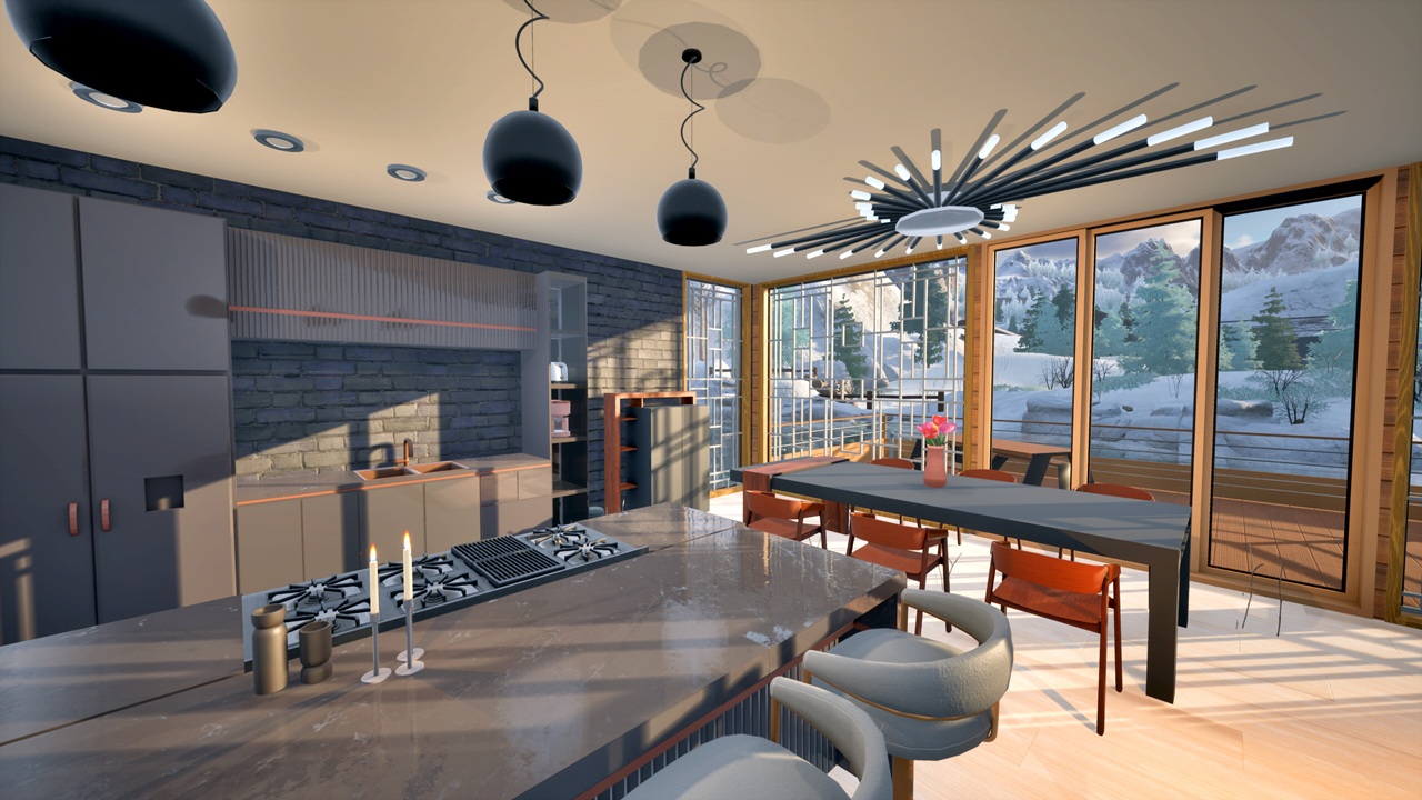 Interni di una cucina in Architect Life: A House Design Simulator