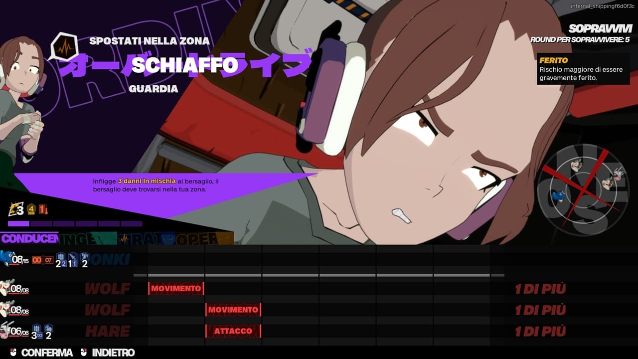 Combattimento a turni di NITRO GEN OMEGA