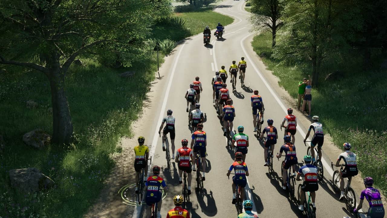Panoramica di una corsa di Pro Cycling Manager 2025