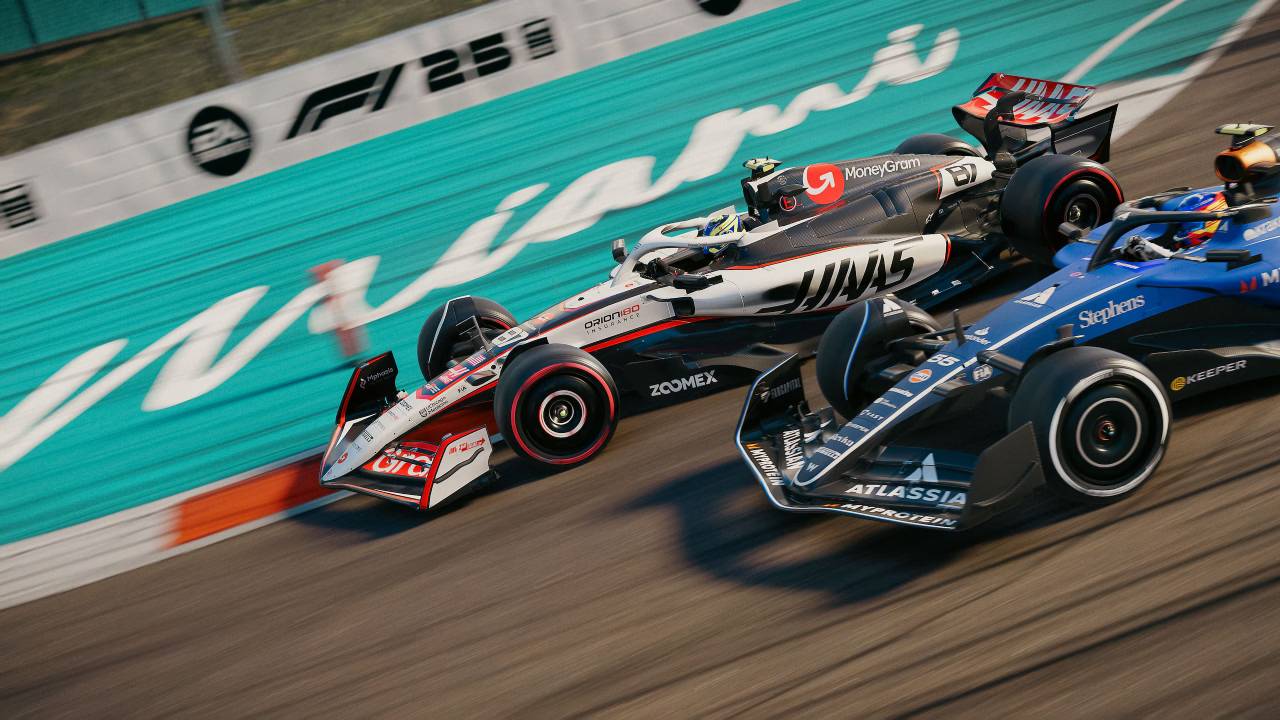 Haas e Williams che combattono in F1 25