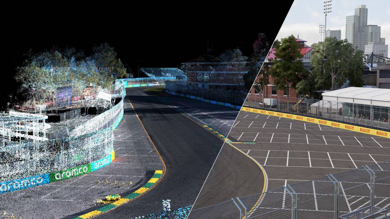 scannerizzazione lidar dei circuiti di F1 25