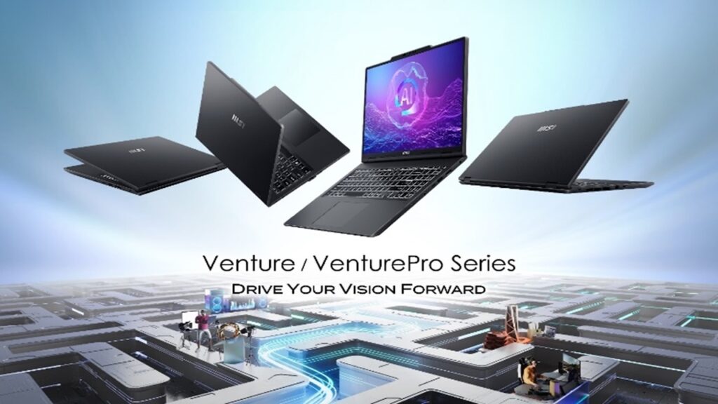 Tre pc portatili di MSI Venture e VenturePro