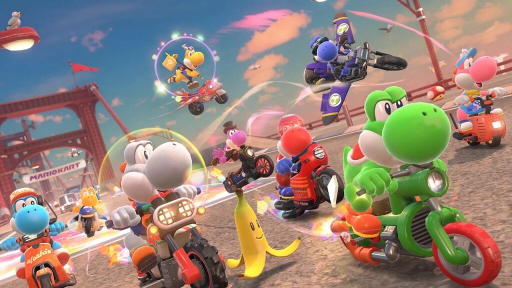 Vari Yoshi di Mario Kart World