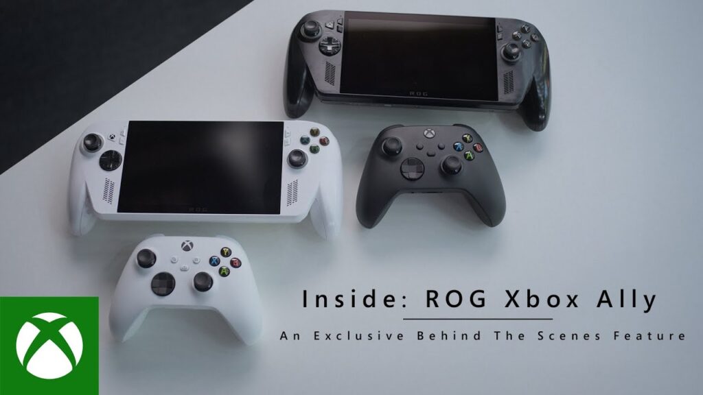 Due ROG Xbox Ally con due controller Xbox