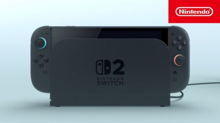 Un Nintendo Switch 2 in primo piano