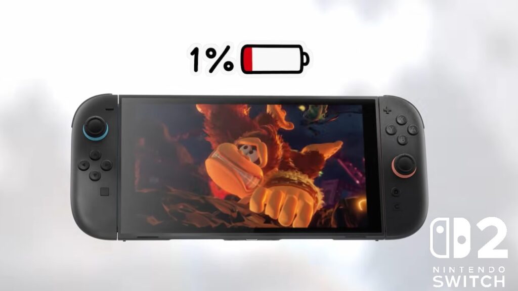 Un Nintendo Switch 2 con dentro Donkey Kong Bananza