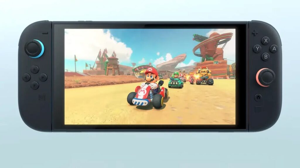 Un Nintendo Switch 2 con Mario kart World