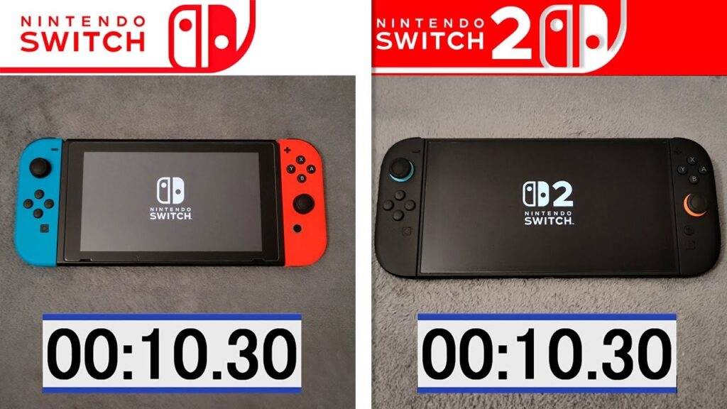 Un Nintendo Switch 1 e Nintendo Switch 2