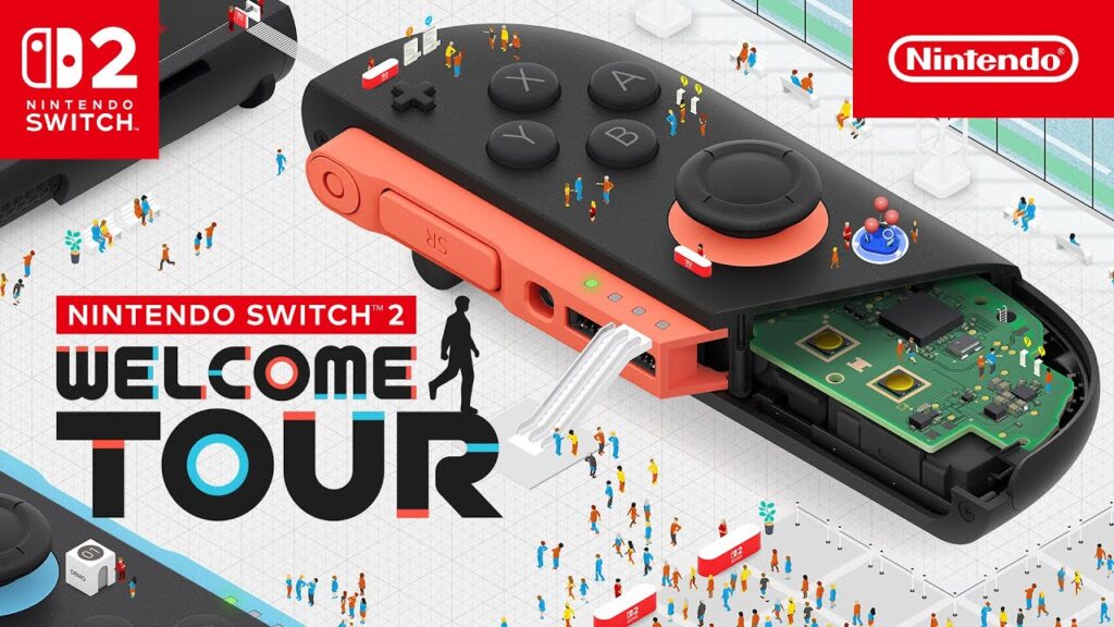 Il Joycon con il logo di Nintendo Switch 2 Welcome Tour