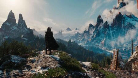 Ciri di The Witcher 4 su una montagna