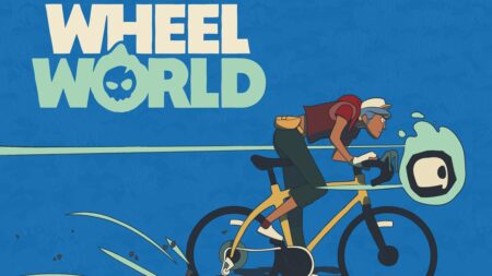 Immagine copertina e key art di Wheel World con ciclista che corre sulla bici