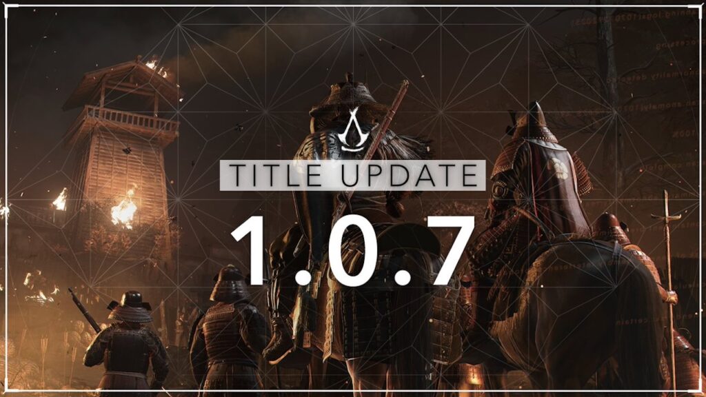 Il logo dell'update 1.0.7 di Assassin's Creed Shadows