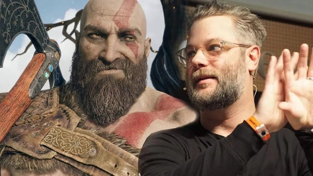 Kratos di God of War con al fianco Cory Barlog