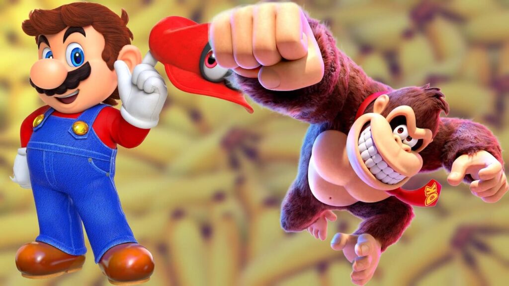 Super Mario e Donkey Kong di Donkey Kong Bananza