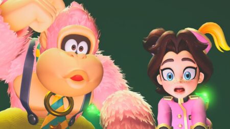 Donkey Kong rosa e Pauline di Donkey Kong Bananza