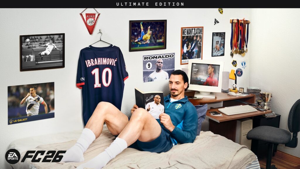 Il logo dell'Ultimate Edition di EA Sports FC 26 con Zlatan Ibrahimović