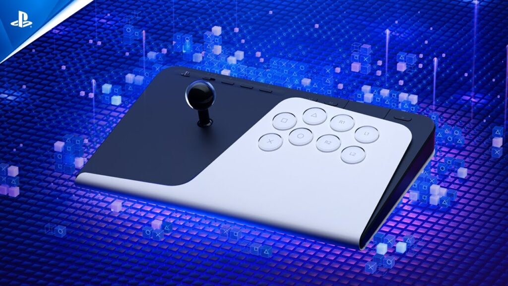 Il FlexStrike di PlayStation con lo sfondo blu