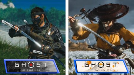 Jin Sakai di Ghost of Tsushima ed Atsu di Ghost of Yotei