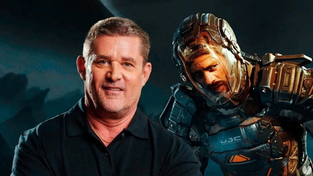 Glenn Schofield con il protagonista di The Callisto Protocol al fianco