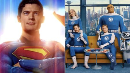 Superman ed i personaggi de I Fantastici 4: Gli Inizi