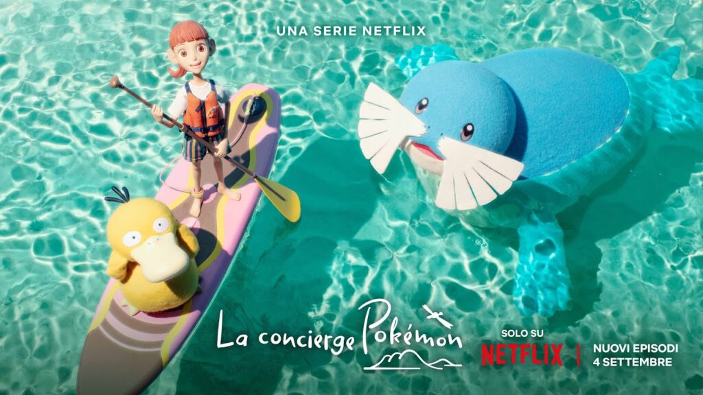 I personaggi di La Concierge Pokémon in acqua