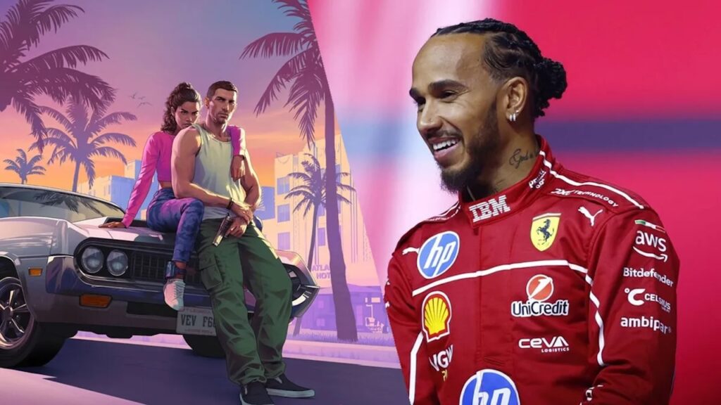 Lucia e Jason di GTA 6 con al fianco Lewis Hamilton