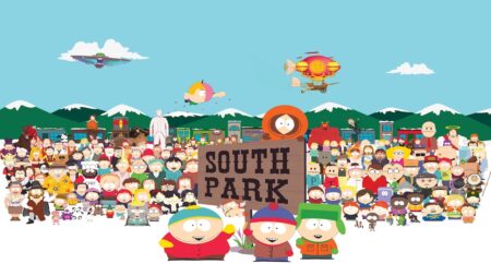 I personaggi principali di South Park nella neve