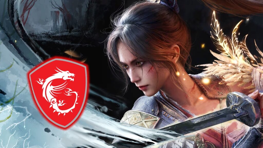 La protagonista di Wuchang: Fallen Feathers con il logo di MSI