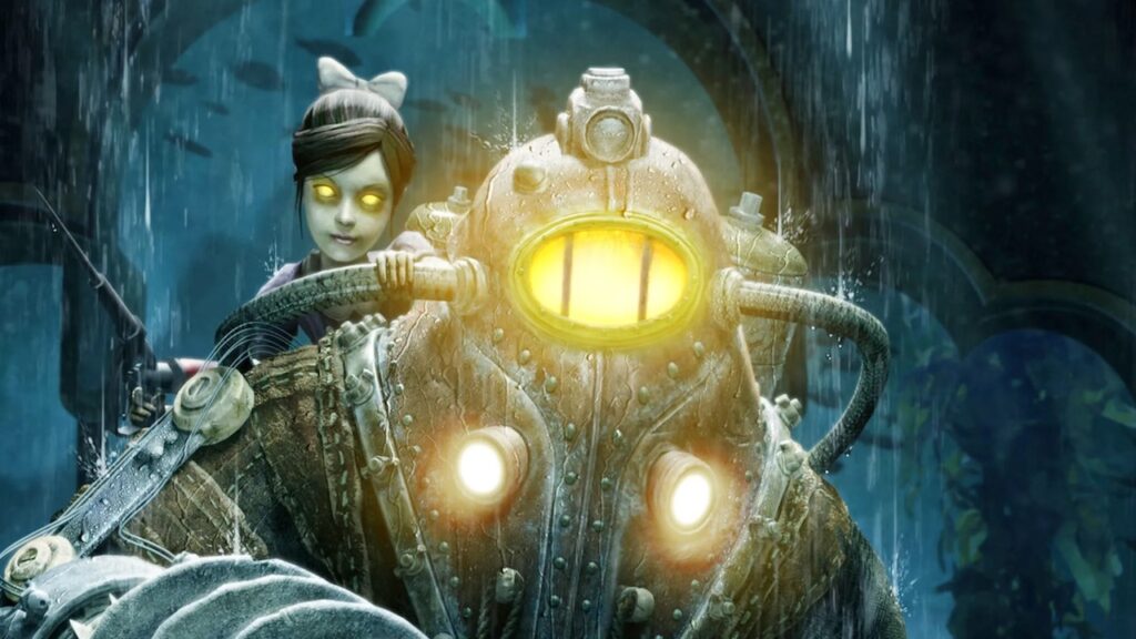 Una bambina ed un sommozzatore di Bioshock 2