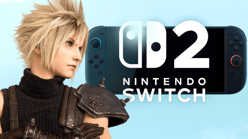 Cloud con un Nintendo Switch 2 al fianco