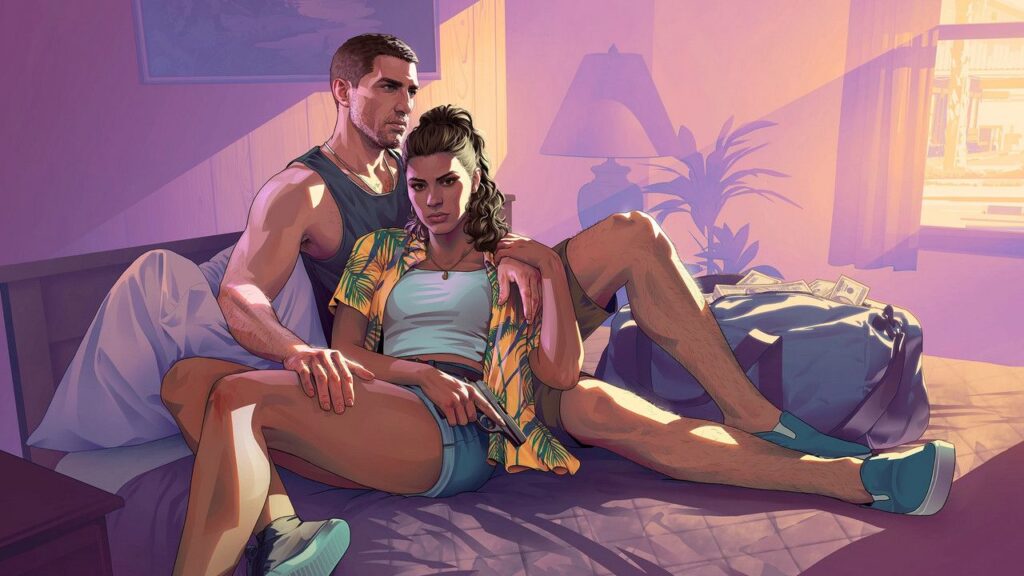 Jason e Lucia di GTA 6 su un letto