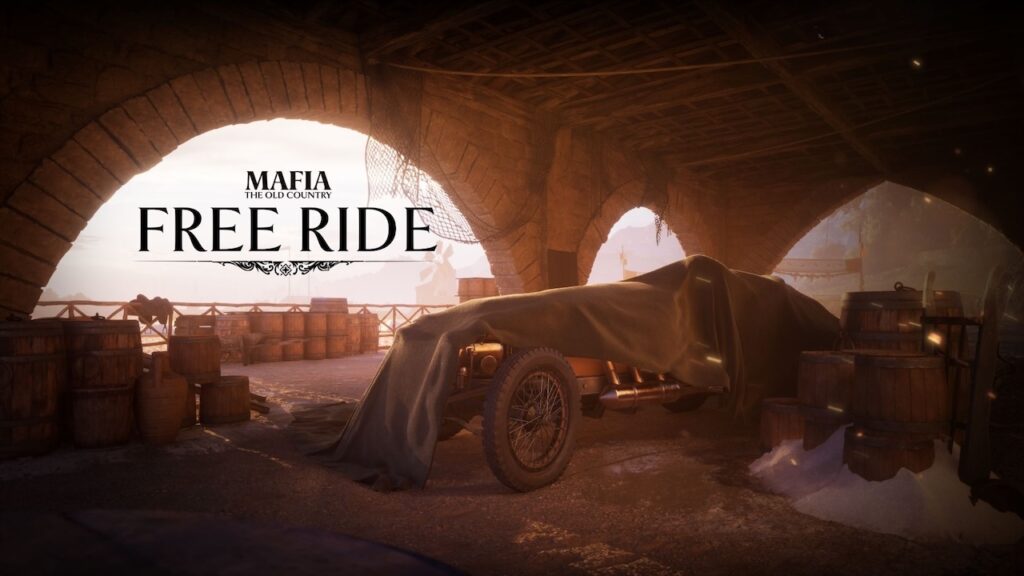 Una macchina di Mafia: Terra Madre con il logo Free Ride