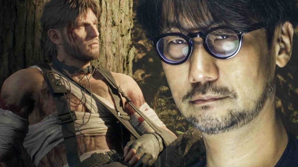Naked Snake di Metal Gear Solid Delta: Snake Eater con al fianco Hideo Kojima