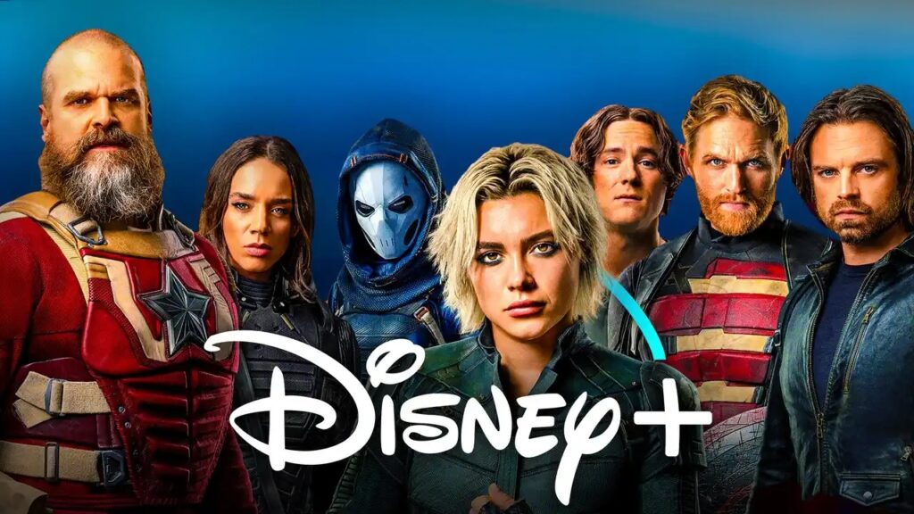 Il logo di Disney+ con i Thunderbolts