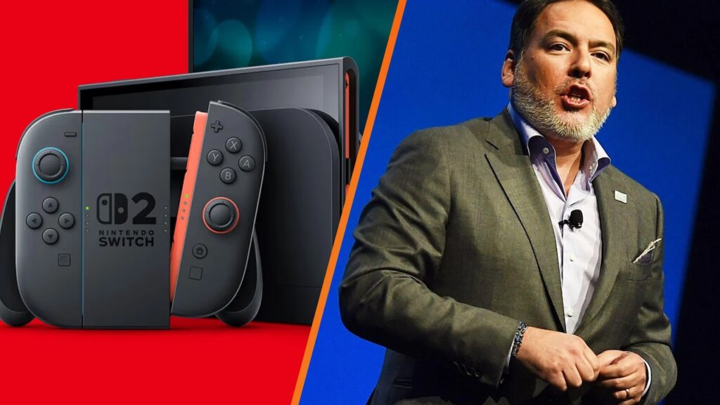 Un Nintendo Switch 2 con a fianco Shawn Layden