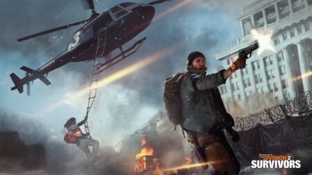 Un soldato di The Division 2: Survivors con una pistola in mano