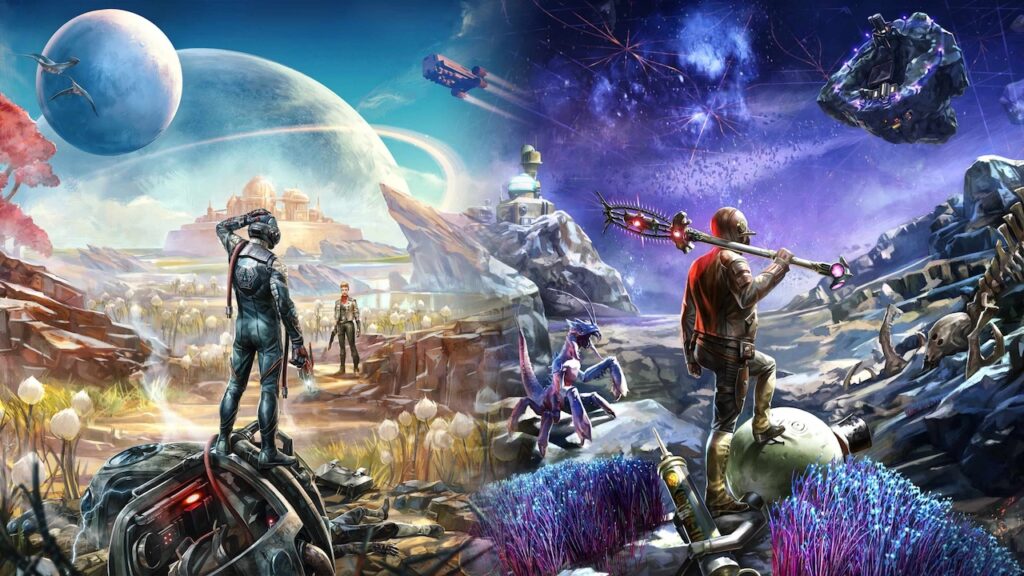 Due personaggi di The Outer Worlds 2