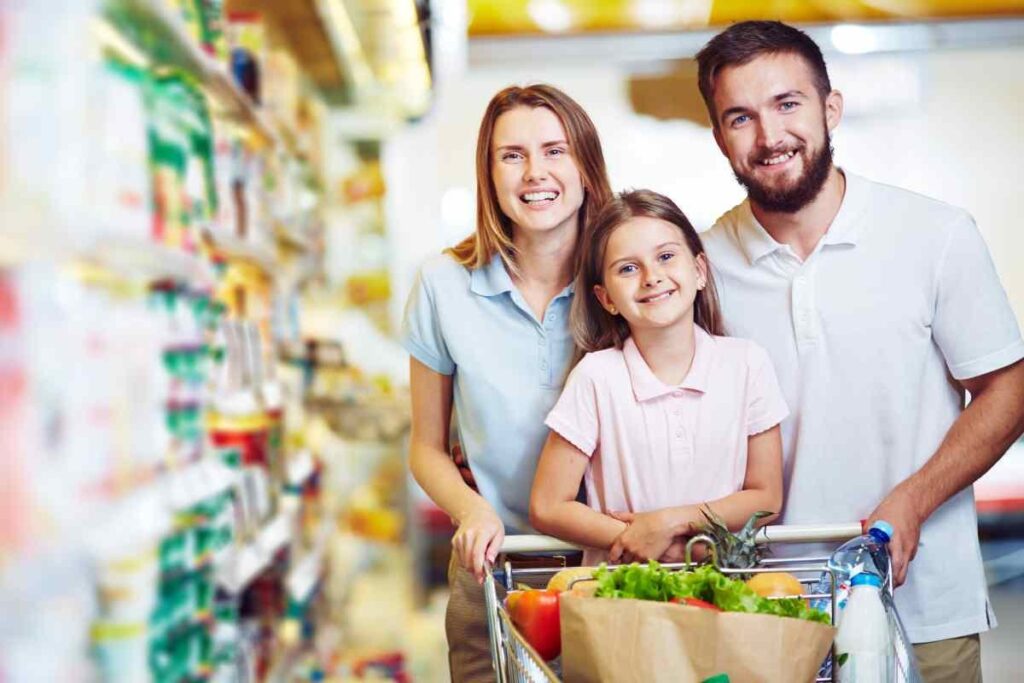Famiglia al supermercato