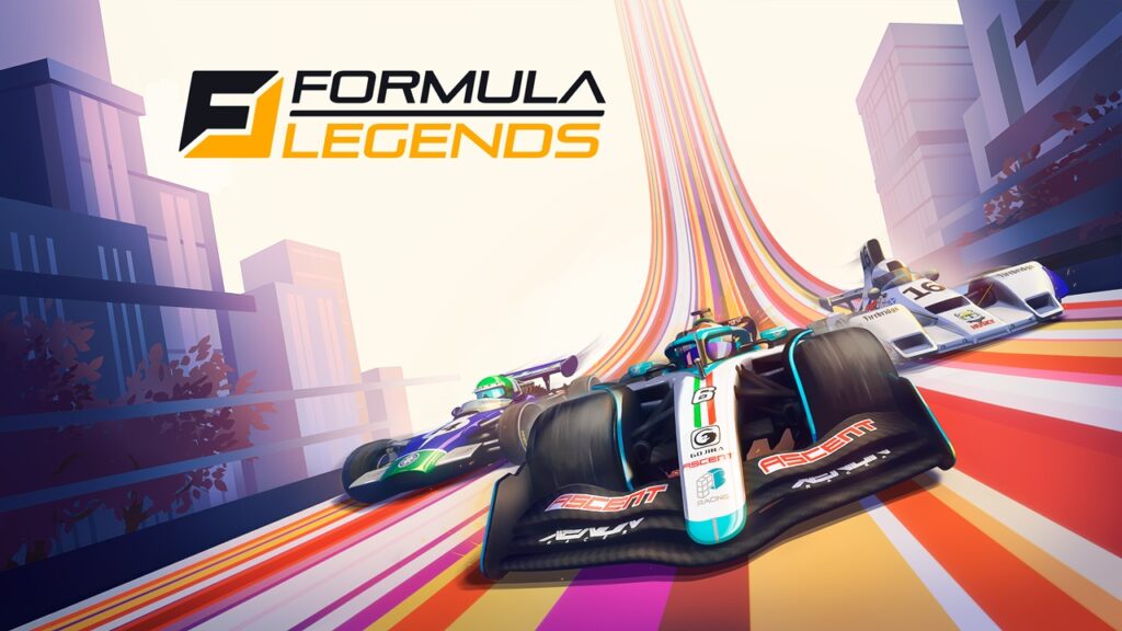 Immagine di copertina di Formula Legends, con tre monoposto da Formula 1