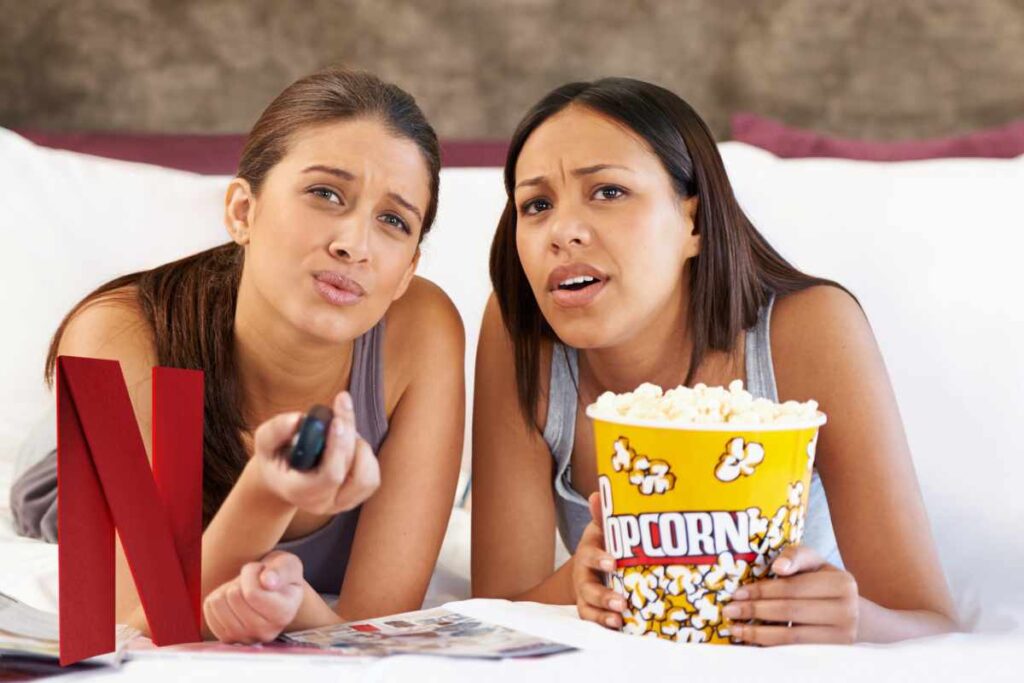Netflix simbolo ragazze confuse