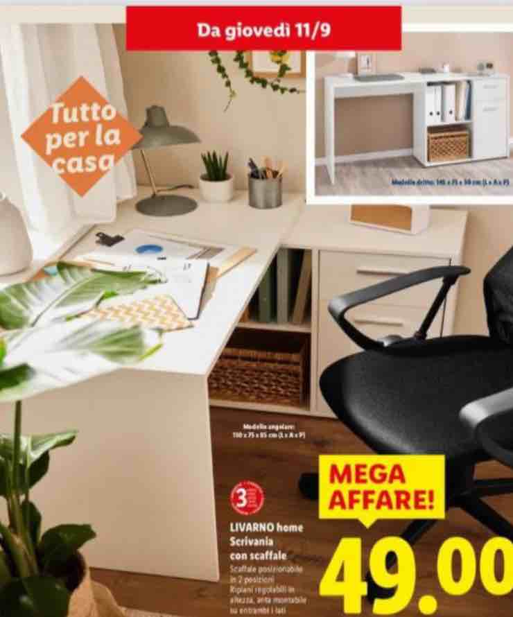 Offerte Lidl scrivania a 49 euro