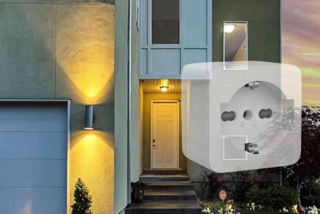 Casa illuminata e presa
