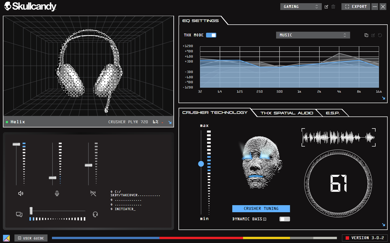 Schermata del software Skull HQ