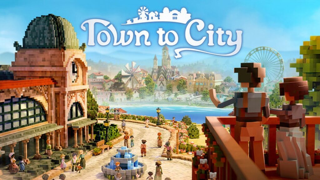 Immagine di copertina di Town To City con una coppia che guarda al panorama della città
