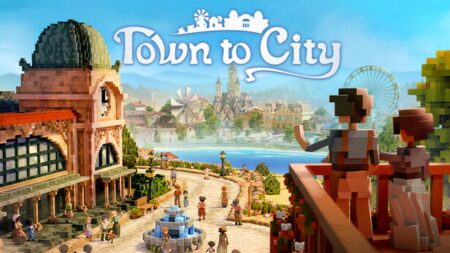 Immagine di copertina di Town To City con una coppia che guarda al panorama della città