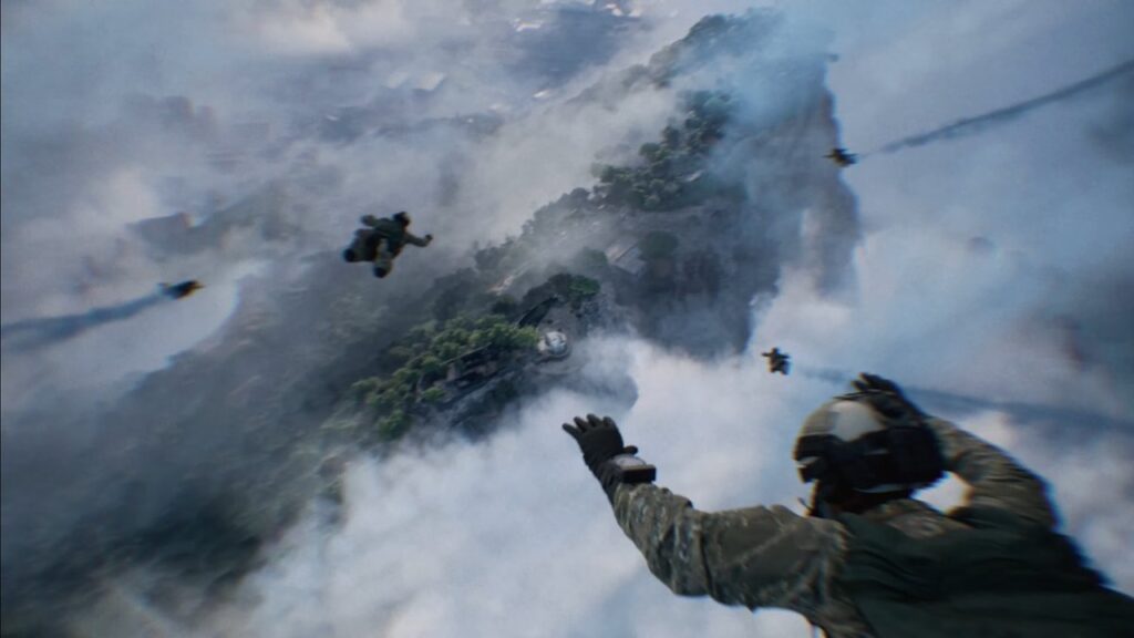 I soldati di Battlefield 6 che si lanciano sul campo di battaglia